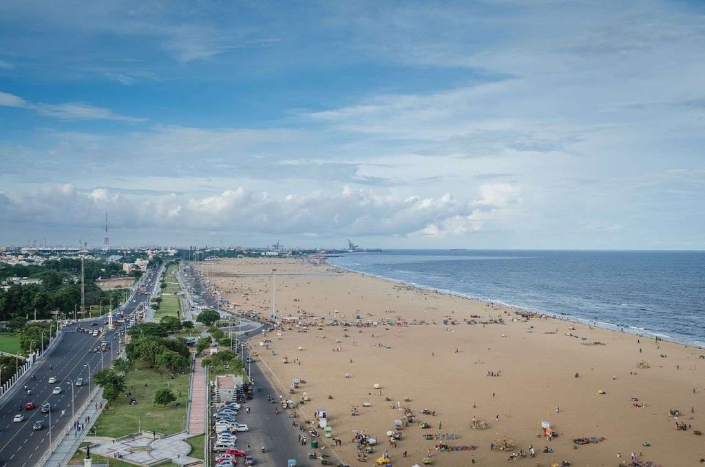 in which indian state can you visit marina beach