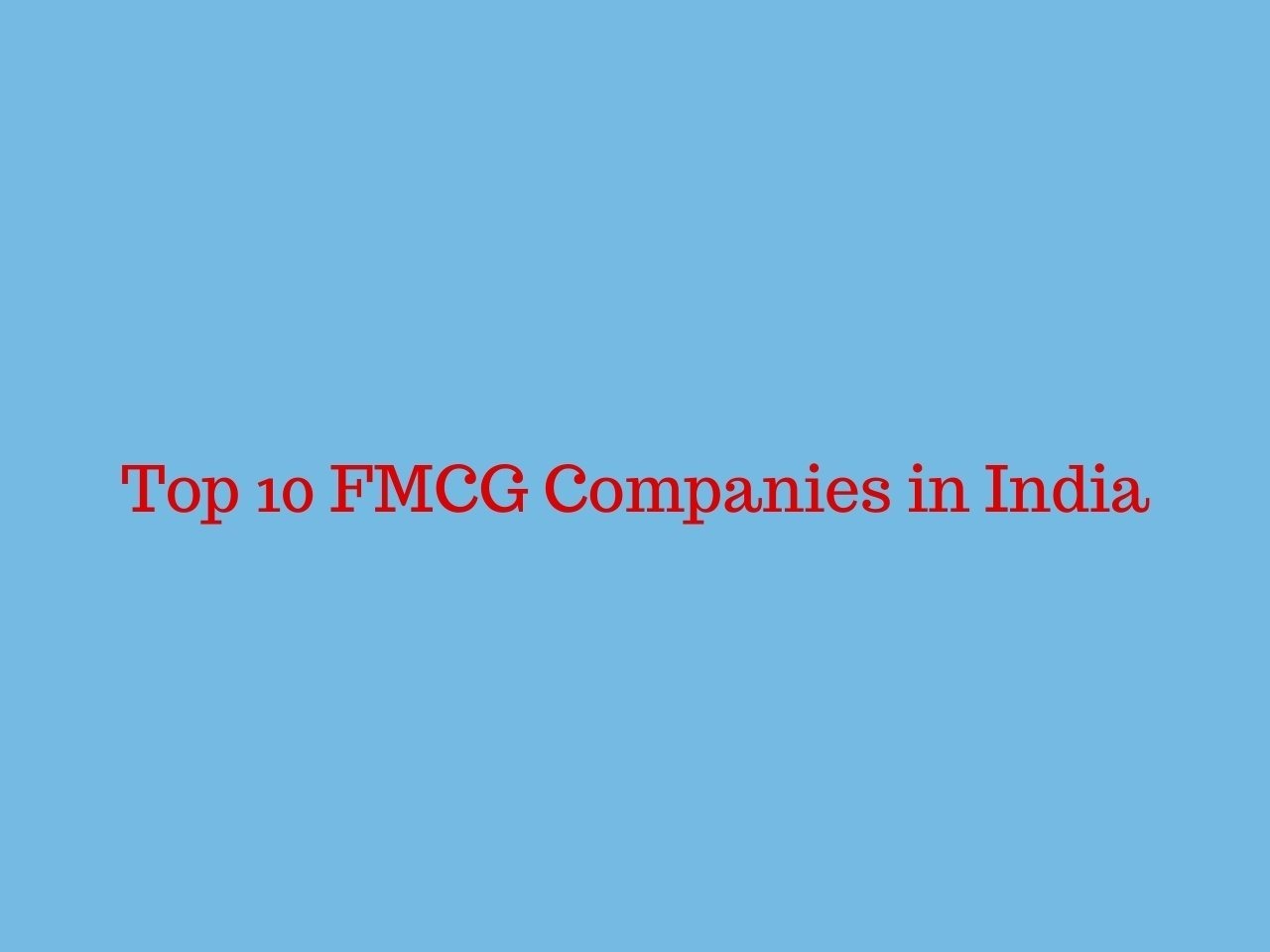fmcg companies